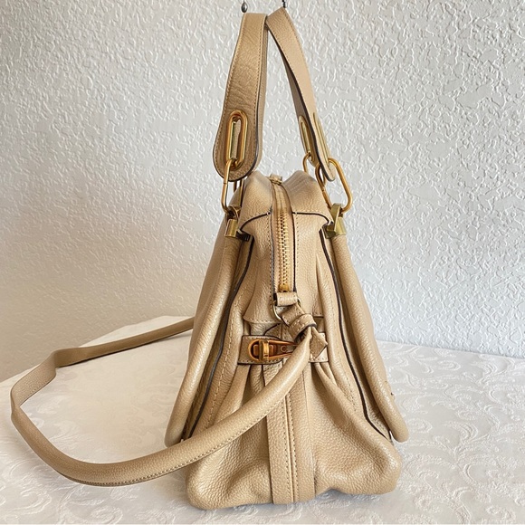 Chloe beige medium paraty bag - Picture 3 of 10